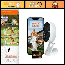 2.5K Indoor/Outdoor Battery Camera, Dual-Band WiFi, AI Human & Pet Detection, Ni