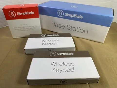 SimpliSafe Security System - Base Station Smoke Detector Key Pads Lot In Box