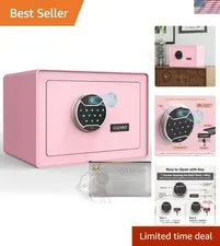 1.2 Cu Ft Pink Biometric Safe - Fireproof & Waterproof Jewelry and Cash Security