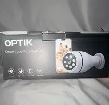 OPTIK Smart Security Wi-Fi PTZ 360° Rotating Light Bulb Camera Night Vision