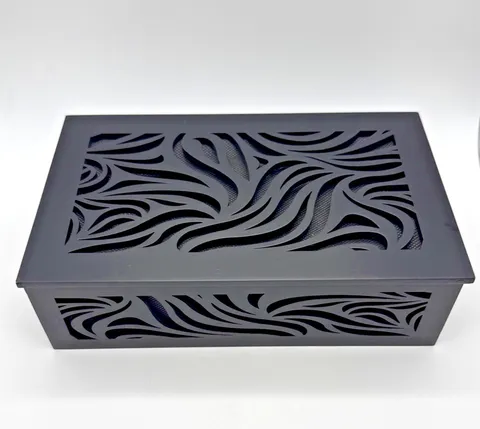 Saillong Wood Doorbell Chime Cover Black Vine Design Wall Box w/ Screws & Tape