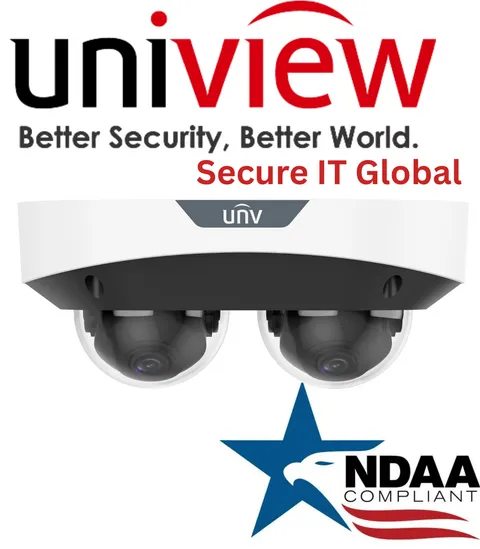 UNV 2*4MP PoE Audio NDAA Uniview IP Network Dome Security Surveillance Camera