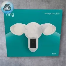 Ring Floodlight Cam Plus Wired 1080p HD Security Camera White Motion New