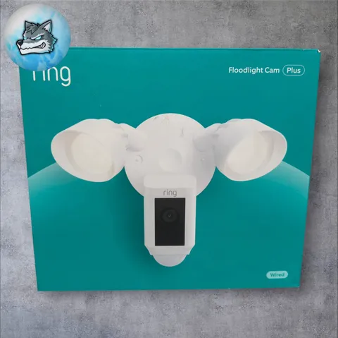 Ring Floodlight Cam Plus Wired 1080p HD Security Camera White Motion New