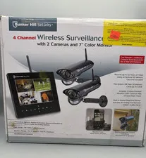 Bunker Hill 62368 Security System Monitor & 2 Cameras 4 Channel