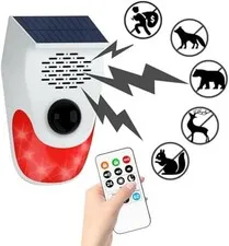 Solar Motion Sensor Alarm with Custom Voice Upload & 120dB Loud Noise Maker