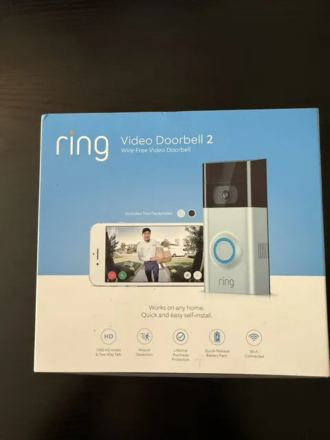 Ring Video Doorbell 2 Wi-Fi Motion Detection Two-WayTalk 1080 HD, New Sealed Box