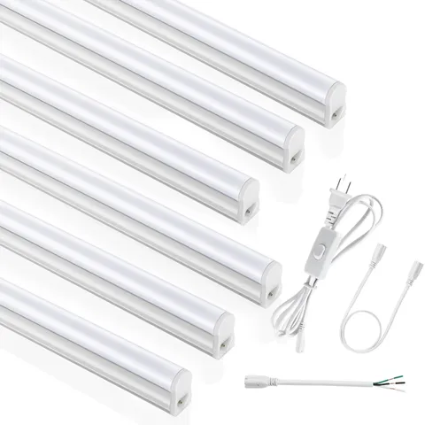 SUNLINKCO (6 Pack) 4FT T5 LED Integrated Fixture, 6 PACK, 6500K