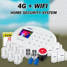 433mhz Wireless Anti-theft Alarm 4G/WiFi Alarm System Kit for Home Security Tuya