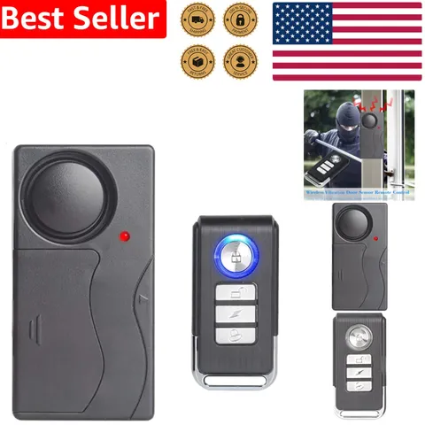 Wireless Vibration Alarm Security Anti-Theft 110dB Loud Remote Control Bike M...