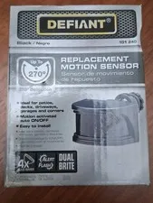 DEFIANT 270 DEGREE REPLACEMENT OUTDOOR MOTION SENSOR HARDWIRED 120V LIGHT BLACK