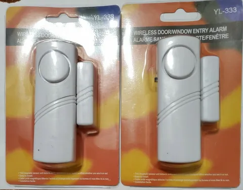 Wireless Door Window Entry Alarm Magnetic for office home. Entry/exit alert.2 pk