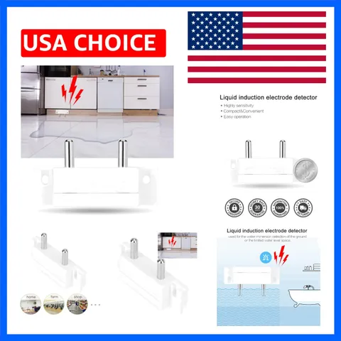 100dB Water Leak Detector Sensor Alarm with Loud Sound, Flood Leak Detector f...