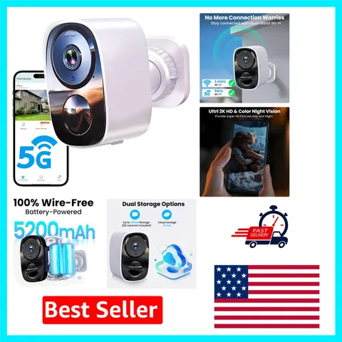 Advanced 2026 Security Camera: Night Vision, Motion Alerts & Free Cloud Access