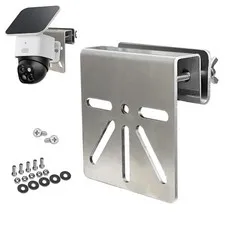 Gutter Mount Stainless Steel Bracket for Eufy Security SoloCam S340, Solar Se...