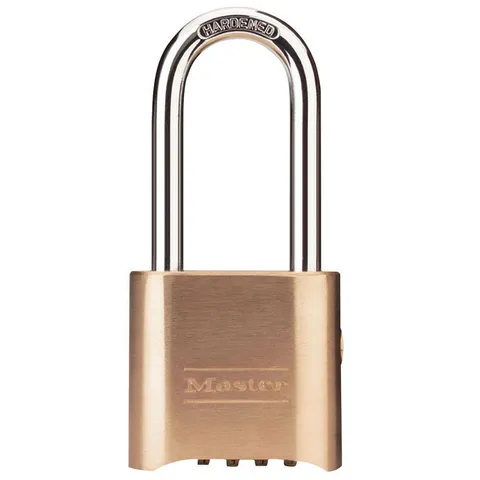 P812 Set-Your-own Brass 2" Combination Lock with Key override, 2-1/8" Shackle