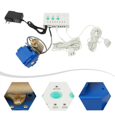 Automatic Water Leak Detector w/ Sensors & Stut-off Valve Water Leak Detecting