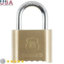 Solid Brass 50mm Resettable Combination Padlock Cut Pry Resistant Security Lock