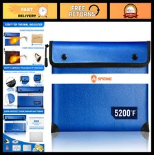 Fireproof Document Bag 14.2"x11" - 5200°F Heat Insulated, Water & Fire Resistant