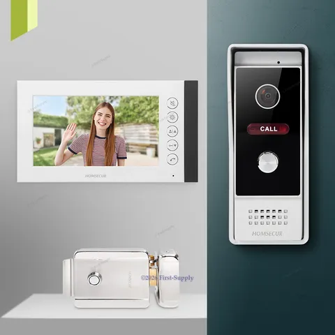 HOMSECUR 7" Video Doorphone Intercom Door Bell Night Vision Monitoring Security