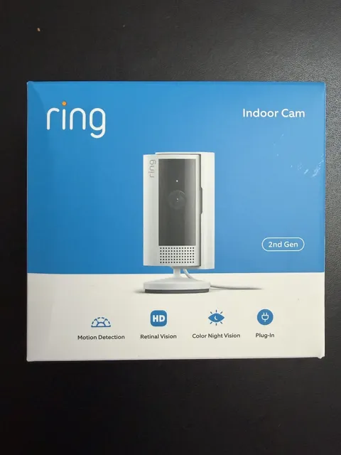 Ring Indoor Cam 2nd Gen Plug-In 1080p HD WiFi Security Camera White Ships Free