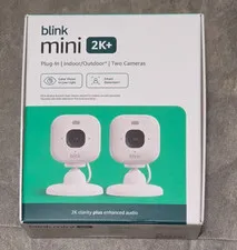 Blink Mini 2K+ Compact plug-in security camera 2K video resolution *2 Pack* NEW
