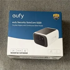 eufy Security SoloCam S220 - 2K Solar Wireless Wi-Fi Outdoor Camera 8GB - 2 CAMS