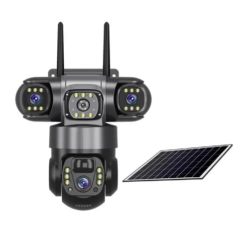 Solar HD Cam – 3 Lenses & Screens, 10X Zoom, PIR, Night Vision