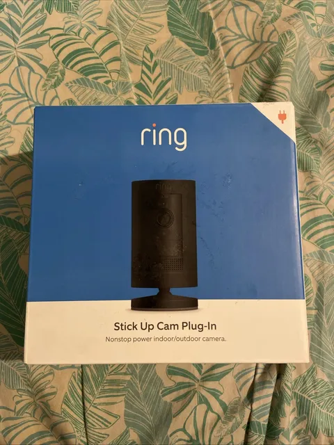Ring Stick Up Cam Plug-In Indoor/Outdoor 1080p Security Camera - Black