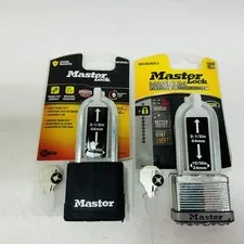 2X - MASTER LOCK M515XKADLJ, M5XKADLJ MAGNUM OUTDOOR PADLOCK 2-1/8" WIDE 2-1/2"