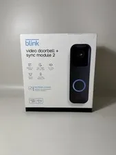 Blink Video Doorbell + Sync Module 2 Smart Alexa WiFi Security Camera Black Box