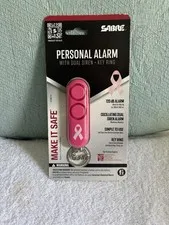 SABRE 120dB Personal Safety Alarm Keychain Pink Key Accessory Dual-Siren New