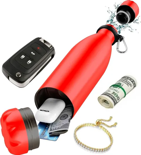 Diversion Safe Water Bottle Stainless Steel Hidden Compartment 18 Ounce Cold Hot