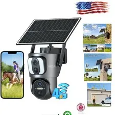 14400mAh 4G Solar Camera with Night Vision & PTZ - Ideal for Remote Monitoring