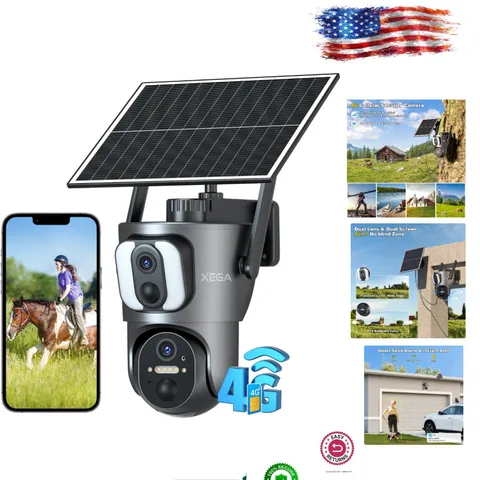 14400mAh 4G Solar Camera with Night Vision & PTZ - Ideal for Remote Monitoring