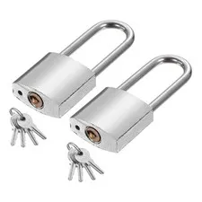 2Pcs 24.5 x 60mm Heavy Duty Lock Alloy Steel High Security Padlock with 8 Keys