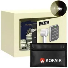 Safe Box for Home Safe (0.23 Cubic Feet) with Fireproof Bag, Personal Money S...