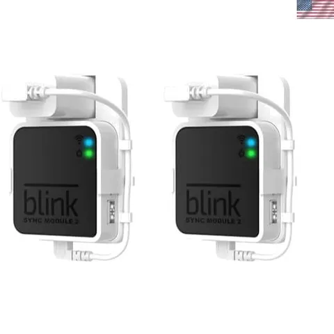 Elegant Mounting Solution for Blink Sync Module 2 - White Durable 2 Pack Set