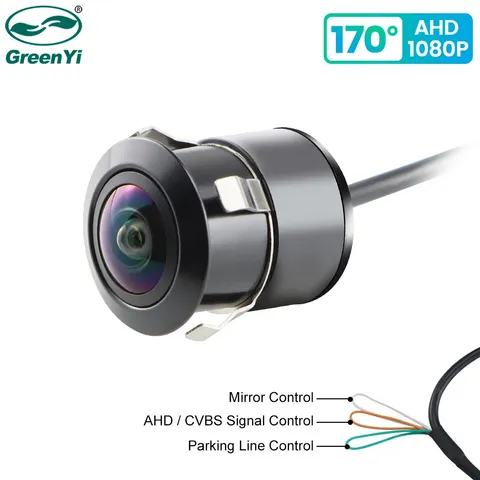 GreenYi AHD1080P Car Front Rear View Back Up Camera 170° Fisheye Lens Full HD Ni