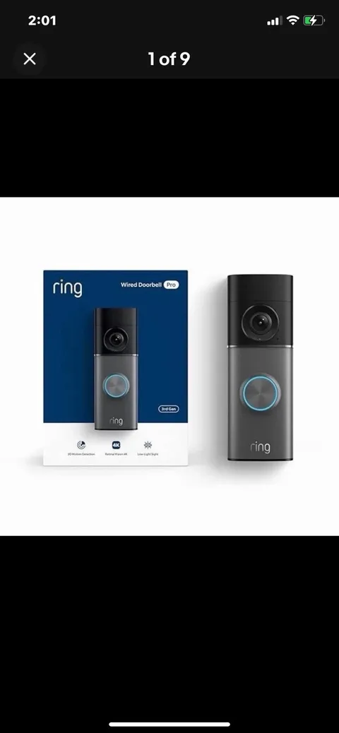 Ring Wired Doorbell Pro 4K (Newest Model) | 3rd Gen | Sealed