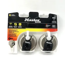 Master Lock Heavy Duty Outdoor Shrouded Padlocks 2 Keys M40XT