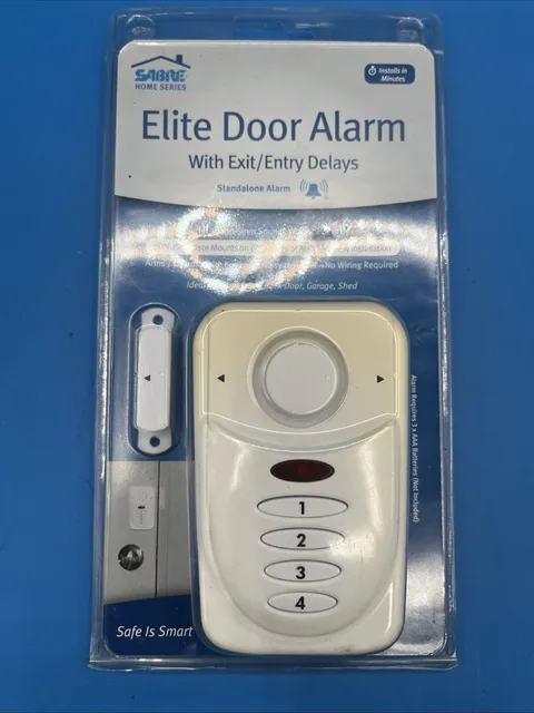 SABRE ELITE DOOR ALARM Front Back Doors Garage Shed Security Safety LOUD! HS-EDA