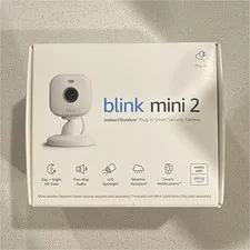 Blink Mini 2 White 1080p Wi-Fi Indoor/Outdoor Camera, 2-Way Audio, Spotlight
