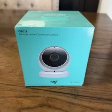 NEW Logitech Logi Circle 1080p Wi‑Fi Indoor IP Camera Motion Mic/Speaker White