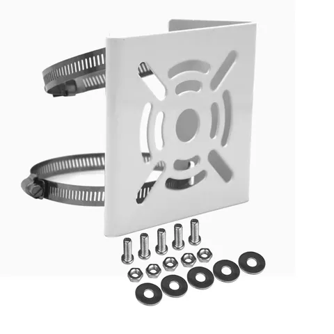 Universal Vertical Pole Mount for Security Camera, Solid Metal Bracket with L...