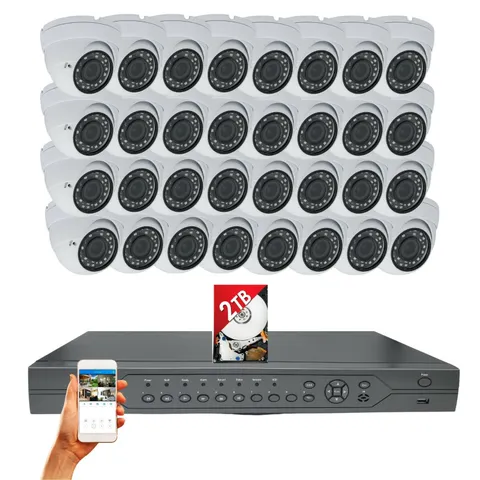 Evertech 32 Channel Complete CCTV Security Camera System 1080p Outdoor 2TB