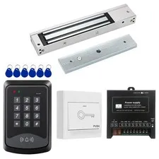Door Access Control System RFID Keypad 600lb Electric Magnetic Door Lock Kit ...