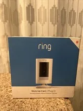 RING Stick Up Cam Plug-In, 1080p HD, Indoor / Outdoor - New
