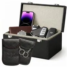 Sentinel Shield Pro Faraday Box Black Silver Closures