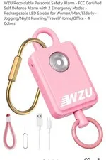 ‌WZU Recordable Personal Safety Alarm - FC Certified Self Defense 4 packs